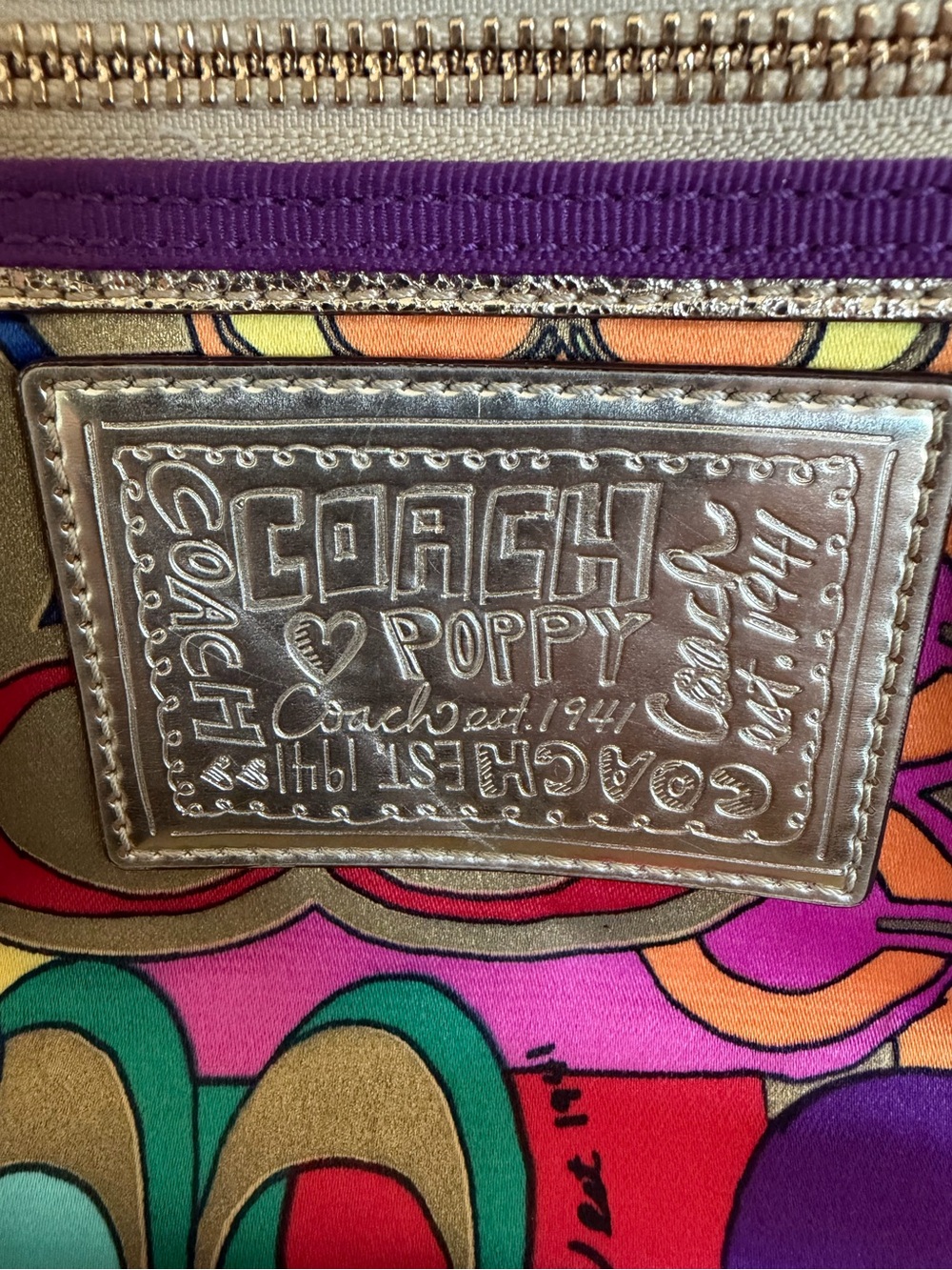 Coach Poppy Multicolor Graffiti Pop C Shoulder Crossbody Bag Y2K - Picture 2 of 14